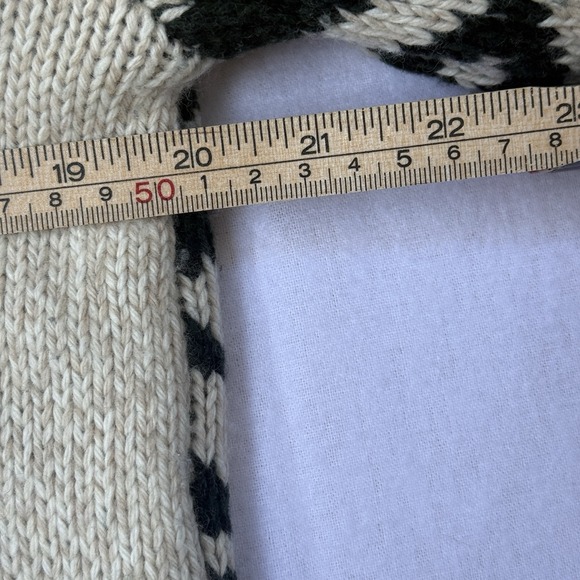 90s Y2K Abercrombie & Fitch Size Medium Wool Moose Fair Isle Cardigan Sweater - Picture 6 of 6